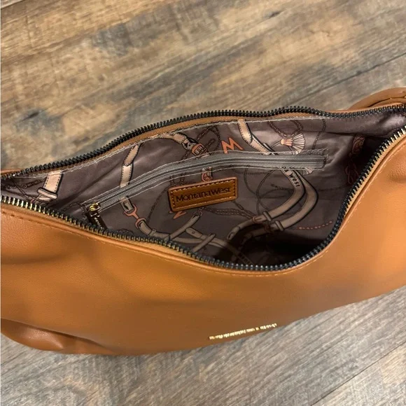 Montana West Brown Tan Shoulder Bag - Picture 4 of 9